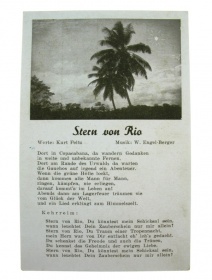 Почтовая открытка с песней «Stern von Rio». Германия