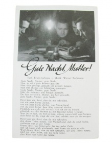 Почтовая открытка с текстом марша «Gute Nacht Mutter». Германия