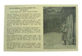 Почтовая открытка с песней «lili marleen». Германия
