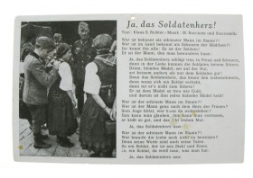 Почтовая открытка с маршем «ja das soldatenherz». Германия
