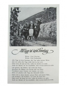 Почтовая открытка с песней «alle tage ist kein sonntag». Германия