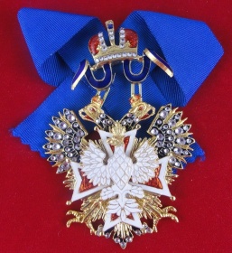 Орден Белого орла с кристаллами swarovski (муляж)