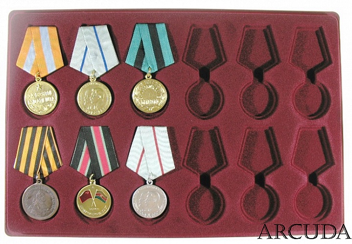 Паллета (планшет) для 12 медалей диаметром 37 мм