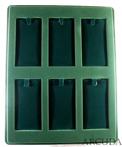 Паллета (планшет) на 6 ячеек для орденов, знаков и медалей, зеленая
