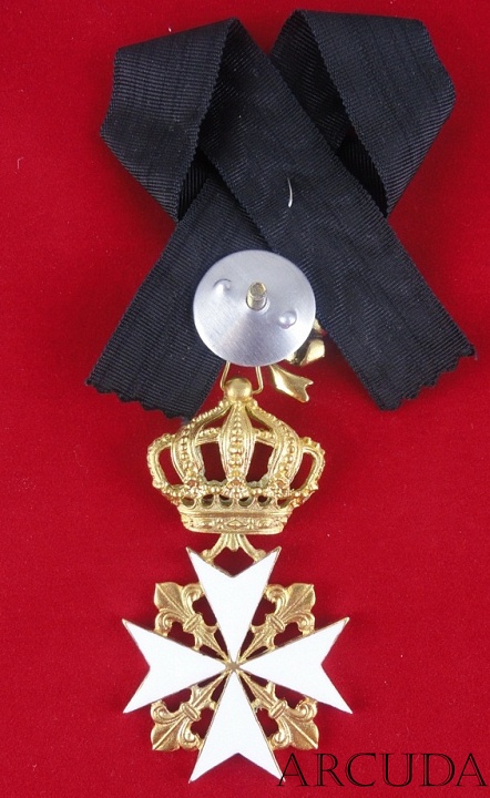 Крест ордена Св. Иоанна Иерусалимского мальтийский, командорский с бантом (муляж)