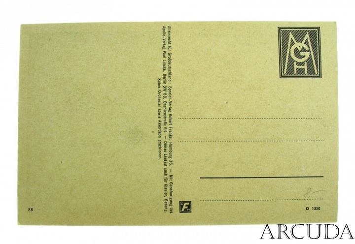 Почтовая открытка с песней «lili marleen». Германия