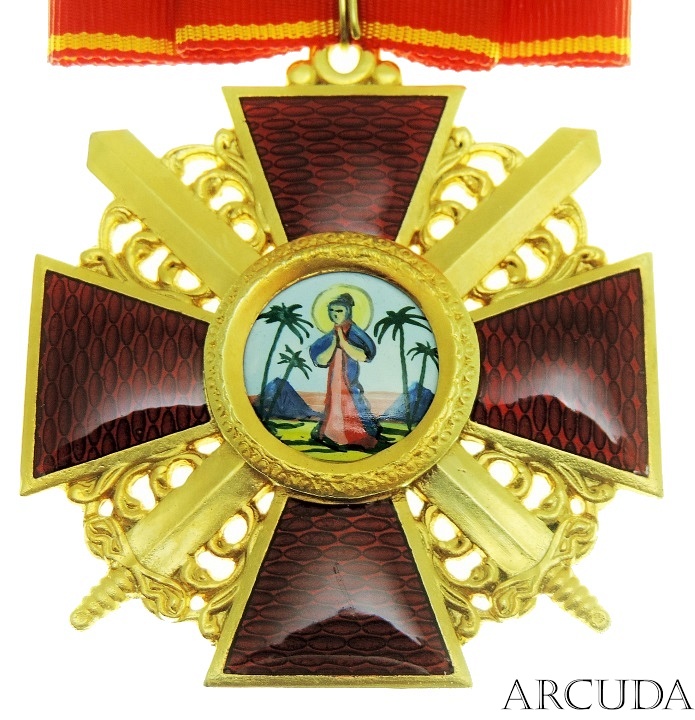 Крест ордена Св. Анны 1-й степени с мечами (муляж)