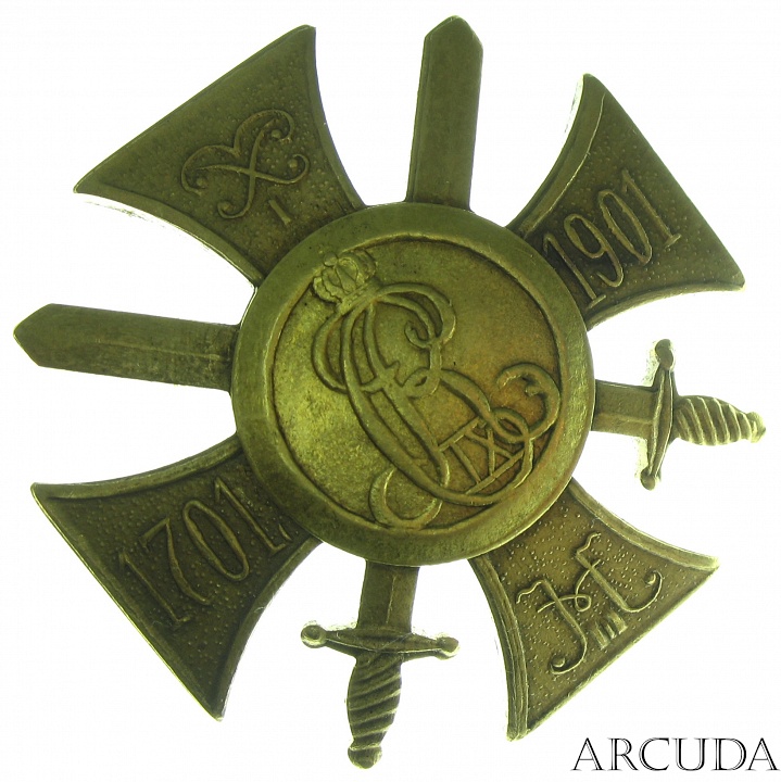 Знак 18-го драгунского Северского Короля Христиана IX Датского полка (муляж)