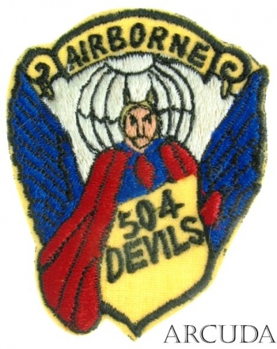 Нашивка нарукавная 504-го парашютно-пехотного полка. США (копия)