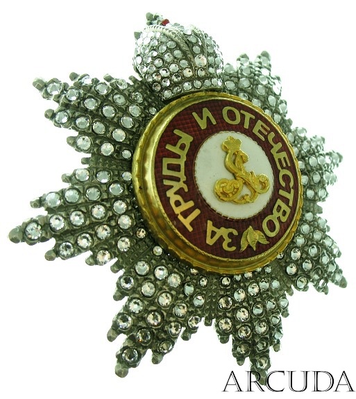Звезда ордена Св. Александра Невского с короной (муляж)
